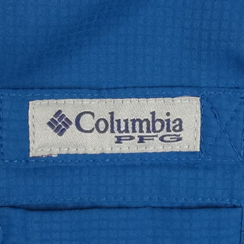 Columbia Tamiami PFG Shirt Mens XL Blue Short Sleeve Vented Hiking Fishing - Picture 5 of 15